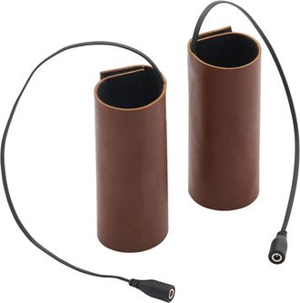 OEM Fundas Ajustables De 2 Piezas Para Manillar, De Piel Sint&eacute;tica Marr&oacute;n Con Calefacci&oacute;n