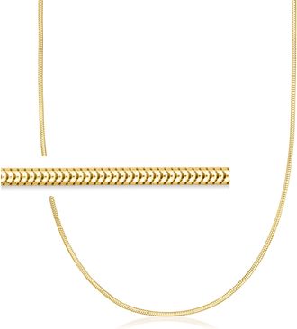RS Pure by Ross-Simons Italian 1.9mm 18kt Gold Over Sterling Snake-Chain Necklace