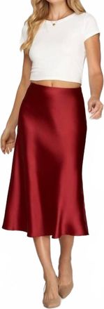 She + Sky Carson Skirt In Poinsettia