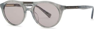 Brunello Cucinelli Flattop Round-frame Sunglasses - Grey - One Size