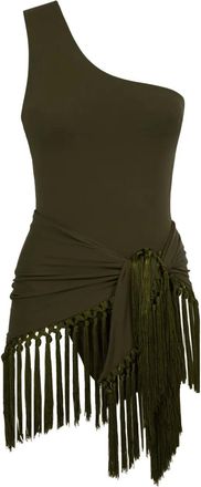 Taller Marmo Costume intero monospalla Yacare - Verde