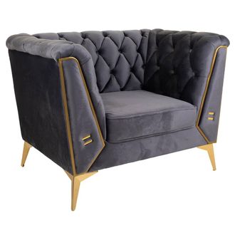 Wanderlust Deco Wanderlust Deco - Sill&oacute;n Tapizado Gris 104x72x75