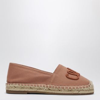 Chlo&eacute; Espadrillas rosa con ricamo logo