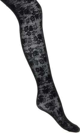 Valentino Garavani Womens Chez Valentino Lace Tights