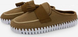 Ilse Jacobsen Womens Wool Tassel Mule In Cashew