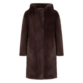 Herno Abrigo Largo Efecto Piel - Jackets - Mujer - Marr&oacute;n - XL