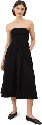 Pact Fit & Flare Strapless Dress Made With Organic Cotton in Black at Nordstrom, Size Xx-Large