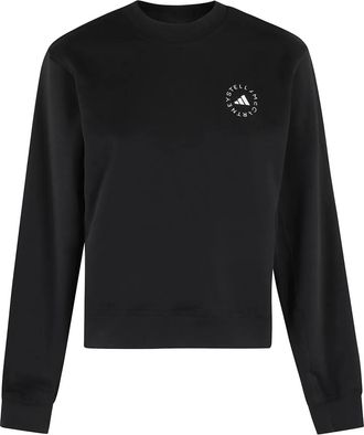 adidas by Stella McCartney Felpa con stampa logo - Nero