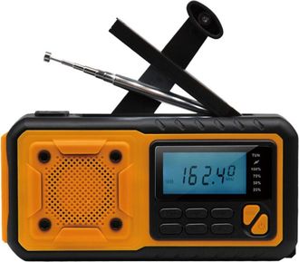 OEM Radio De Emergencia - 4000 Mah - Lampara De Mano 3 Modos - Recepcion Meteorologica Noaa Am Fm - Manivela Y Usb - Para Interior Exterior - 1 Unidad