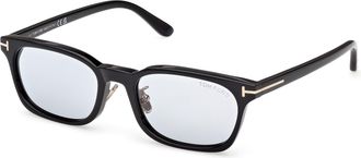 Tom Ford Smoke Mirror Rectangular Ladies Sunglasses FT1350-D 01A 53