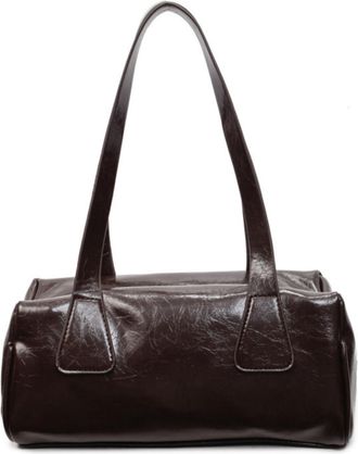 Generic Womens PU Leather Tote Bag, Casual Bowling Bag, Top-Handle Design, Applies to Daily Matching, Casual Walks and Office Days (brown,29 * 16 * 14cm)