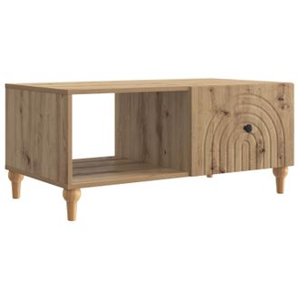 vidaXL Mesa De Caf&eacute; Roble Artesanal 90 X 50 X 40 Cm Vidaxl