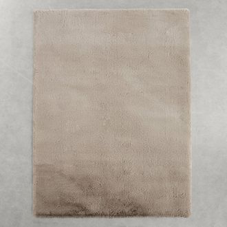 Maisons du monde Alfombra de tejido imitaci&oacute;n piel taupe, 160x230 cm