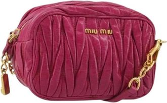 Miu Miu Pre-owned Leather Cross Body Bag - Dames - Vintage Schoudertas - Roze - ONE Size - Leer - Vintage