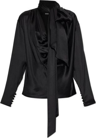 Balmain Camicia in seta Holiday Capsule Ps27 - - Blouses & Shirts - Donna - Nero - S