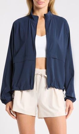Zella Interval Zip Up Jacket in Navy Sapphire at Nordstrom Rack, Size X-Large