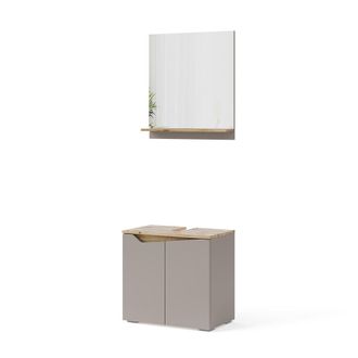 Vicco Conjunto De Muebles De Ba&ntilde;o Marelle, Gris, 2 Partes