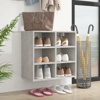 vidaXL Scarpiera Grigio Cemento 52,5x30x50 Cm - Vidaxl