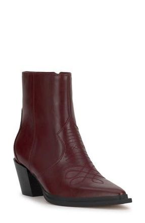 Jessica Simpson Helvona Pointed Toe Bootie in Dark Granada Lxvcll at Nordstrom Rack, Size 9.5
