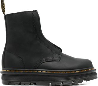 Dr. Martens Zebzag Laceless Slip-On Boot - Dames - Enkellaarsjes - Zwart - 36 EU - Leer - Schoenen