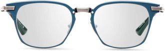 Dita Eyewear Linrcon Rectangular Frame Eyeglasses with Metallic Accent