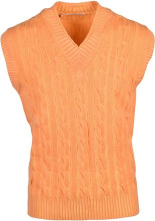 KANGRA Truien & Vesten, Heren, Oranje, L, Wol, Gilet