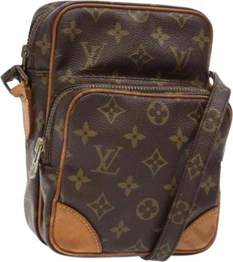 Louis Vuitton Pre-owned Cross Body Bags, female, Brown, Size: ONE SIZE Pre-owned Canvas Cross Body Bag