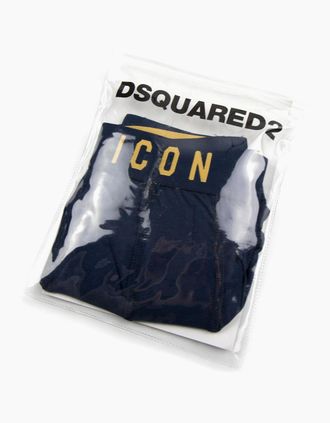 Dsquared2 Mens Dsquared2 Icon Boxer Trunk Blue - Size: 33/32/32
