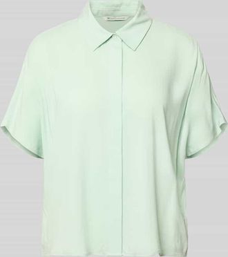 Tom Tailor Denim Relaxed Fit Kurzarmbluse aus Viskose in Hellgruen, Gr&ouml;&szlig;e XS