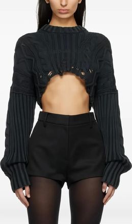 Han Kjobenhavn Maglione con effetto consumato - Nero