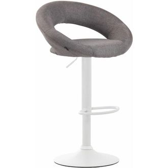 Clp Taburete De Bar De Tela Olinda Gris Blanco