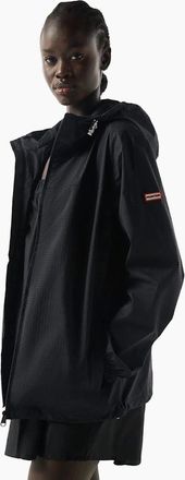 Hunter Womens Hunter Hunter Packable Rain Unisex Adults Black Rain Jacket - Size: 10/8