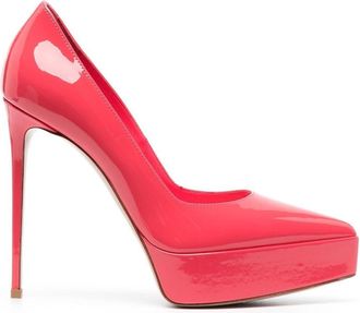 Le Silla Uma 130mm patent pumps - women - Calf Leather/Calf Leather/Rubber/Calf Leather - 40.5 - Pink