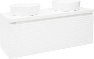 Puma Naturel Mueble De Ba&ntilde;o Bajo Lavabo Naturel Savona 118x43x44,8 Cm, Blanco Brillante (savona120bid)