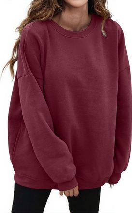Generic Hoodies for Women UK Zip Up Sweatshirts for Women UK Ladies Sweatshirts Solid Color Womens Casual Long Sleeve Crewneck Sweatshirt Soft Comfy Loose Fit