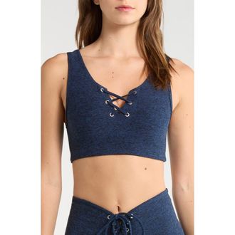 YEAR OF OURS Football Stretch Sports Bra in Navy at Nordstrom, Size X-Small