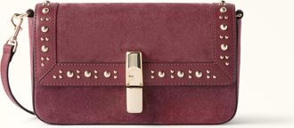 Furla Iride Borsa A Tracolla S Toni Red Apple Rosso Camoscio + Pelle Di Vitello Sidney + Borchie Donna