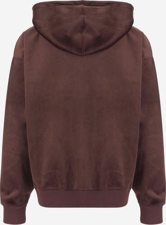 adidas Mens Hooded Zip-Up Sweatshirt Ribbed Velvet Light Burgundy Recycled Polyester Sweatshirts Sweater