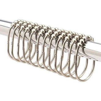 OEM (n&iacute;quel), Juego De 12 Anillas/ganchos Para Cortina De Ducha De Ancho, Rodillos De F&aacute;cil Deslizamiento, Acero Inoxidable Resistente A La Corrosi&oacute;n -cre