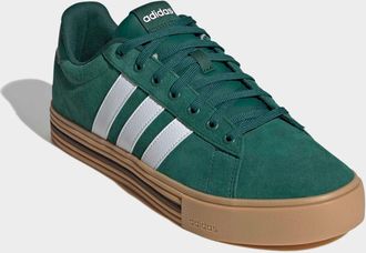 adidas Sneaker ADIDAS SPORTSWEAR DAILY 4.0, Gr. 44,5, gr&uuml;n (collegiate gr&uuml;n, cloud wei&szlig;, gum 3), Leder, Synthetik, Schuhe Sneaker