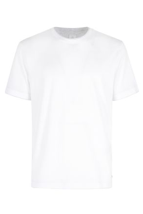 Eleventy White Layered Crewneck Cotton T-Shirt