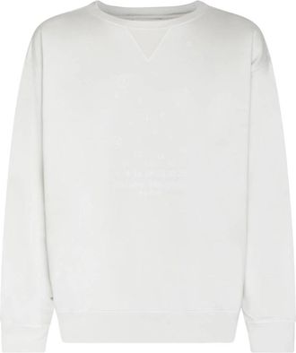 Maison Margiela Numeric Logo Sweatshirt - Heren - Sweatshirts - Wit - S - Katoen - Hoodies & sweatvesten