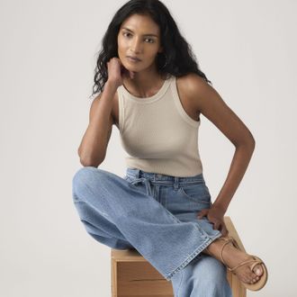 Levi's Essential Racer Tank Top - Womens - XS - Grey