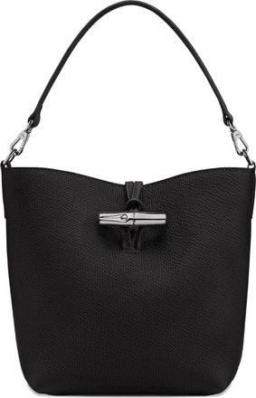 Longchamp Borsa a secchiello Le Roseau piccola - Nero