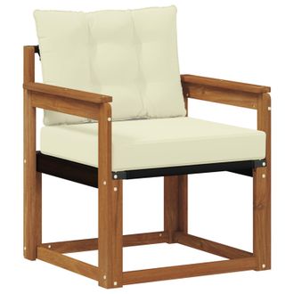 vidaXL Sof&aacute; De Exterior Madera Maciza De Acacia Y Textileno Vidaxl