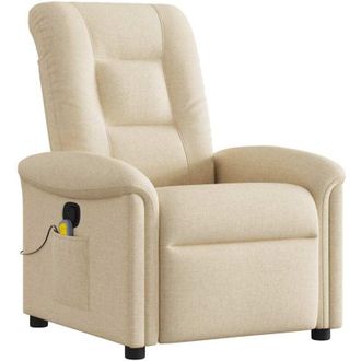vidaXL Vidaxl - Sill&oacute;n De Masaje Reclinable De Tela Crema
