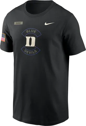 Nike Duke Military Appreciation Nike Mens Dri-FIT College T-Shirt in Black | 02ET00ADU-5MV