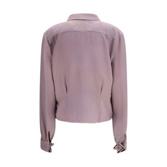 Maison Margiela Womens Purple Silk Shirt