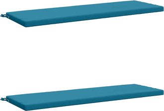 vidaXL Cojines Para Banco De 2 Piezas Soest 2 Uds. 100% Poli&eacute;ster Vidaxl