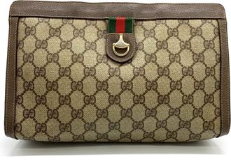 Gucci Brown Clutch Bag (Pre-Owned)